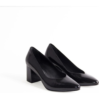 Jacket Club Естествена кожа Патенна кожа Дамски стилет #318369 (318369_Черно)