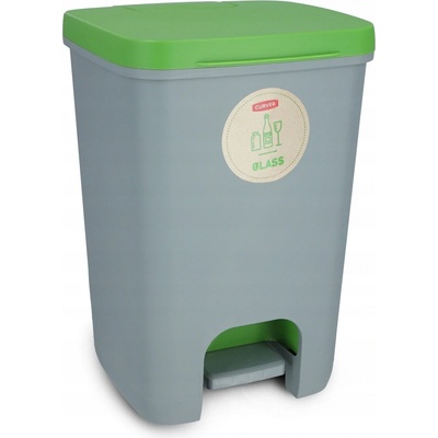 CURVER ESSENTIALS 20 l Odpadkový koš šedý/zelený 00759-386