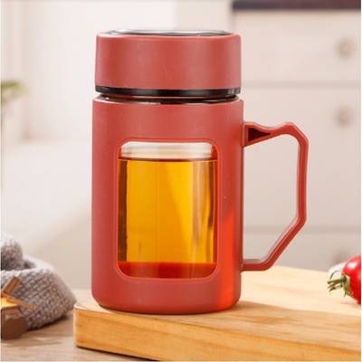 Flamenco Mystique Skleněný hrnek s držákem červený 500 ml