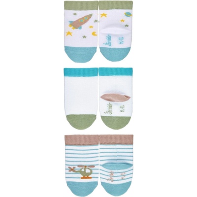 Sterntaler Бебешки къси чорапки Sterntaler- 3 чифта, за момче