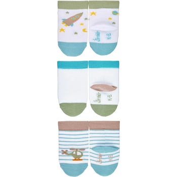 Sterntaler Бебешки къси чорапки Sterntaler- 3 чифта, за момче