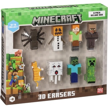 P. M. I. Kids World Minecraft 3d erasers - 8 pack deluxe box ver. b (mc4070b)