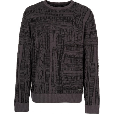 IRIEDAILY Мъжки пуловер Iriedaily Theo Structure Knit Jumper - Black / Anthracite - размер XXL (017-4080-0115)