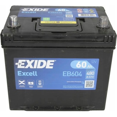 Exide Excell 12V 60Ah 390A EB604