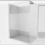 Mexen Kioto душна преграда Walk-in 70 x 200 cm, прозрачна/мразовита 8 мм, хром (800-070-101-01-35)