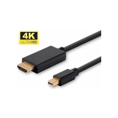 MicroConnect 4K Mini Displayport to HDMI Cable 2m incl. audio transmission Black, with gold plated plugs, resolution : 4K*2K@30Hz