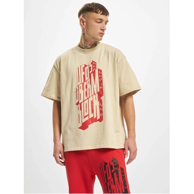 DEF Мъжка тениска в бежов цвят DEF UBxDEF OversizeUB-DFTS213-00003 - Бежов, размер S