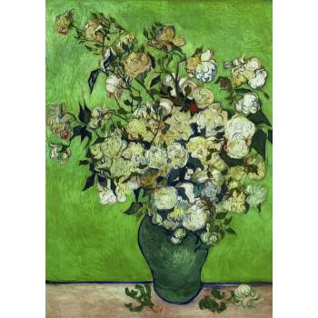 D-Toys - Puzzle Vincent van Gogh: Pink Roses in a Vase - 1 000 piese