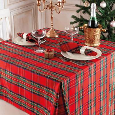 Maestri Cotonieri Obrus Tartan červený 140x250cm