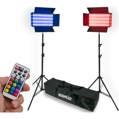 KIT dvou RGB LED panelů Redhead Stellar 950 LED800RGB KIT Foto video světlo s CRI95+ a 3000 lumeny na 1 světlo