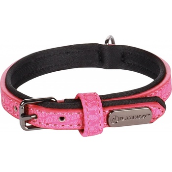 Flamingo Leza obojek s neoprénovým polstrovaním