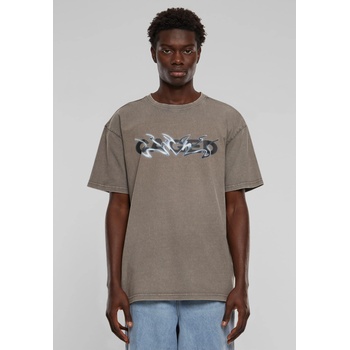 Mister Tee Тениска Cagedchrome Acid Heavy Oversize Tee asphalt XXLUB-MT3002-02726 - Тъмносив, размер 3XL