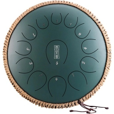 Hluru-Huashu Huashu TY13-14 Tongue drum 13 tónov 36cm G mixolydian (C-DUR) zelený
