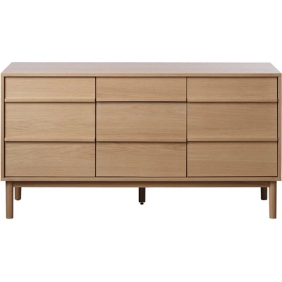 Unique Furniture Нисък скрин с дъбов декор в естествен цвят 75x140 cm Ponza - Unique Furniture (48450200)