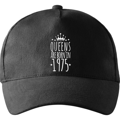 Queens are born in 1975 so zahnutým šiltom a látkovou sponou Čierna