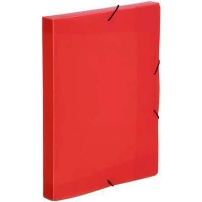 VIQUEL Dosky s gumičkou transparentná červená 30 mm A4 021375-09
