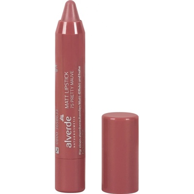 alverde naturkosmetik matná rtěnka Chubby 75 Pretty Mauve 3,7 ml