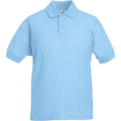 Fruit Of The Loom směsové polo triko 65 35 modrá nebeská