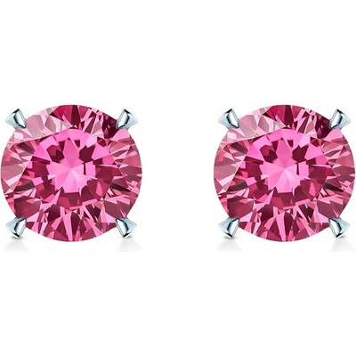 SAVICKI Náušnice Share Your Love biele zlato, ružové laboratórne diamanty SYL-K-BR-050-LABPINK-B