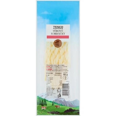 Tesco Sýrové korbáčky neuzené 55 g