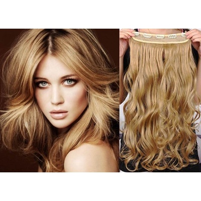 Clip in pás japonský kanekalon 63cm vlnitý prírodná / svetlejšie blond