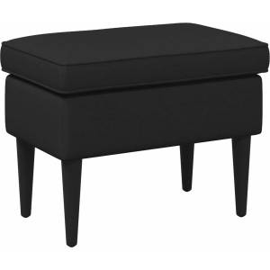 vidaXL Пуф за крака Черно 55 x 35 x 41 см Текстил (42029994)
