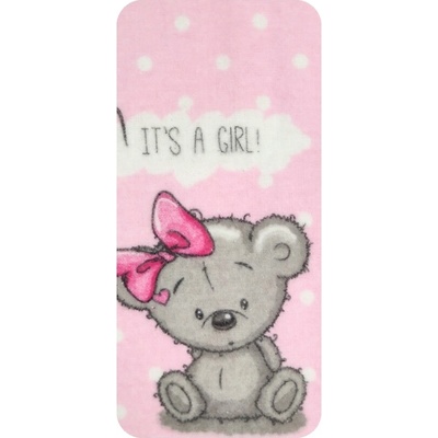 Ega Kids Flanelová plienka ružový medvedík