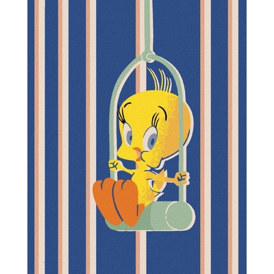 Zuty Tweety na bidýlku looney tunes 40 x 50 cm bez rámu a bez vypnutí plátna 8596530200963