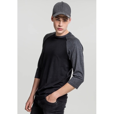 Urban Classics Мъжка блуза с 3/4 ръкави Urban Classics blk/chaUB-TB366-00445 - Черен, размер S