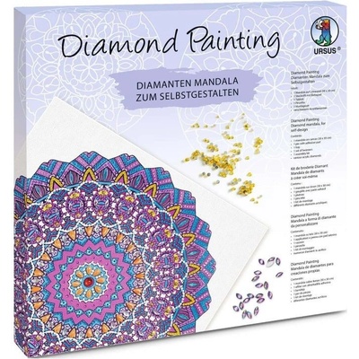 URSUS Diamond Art Painting umělecká sada - Mandala fialovomodrá