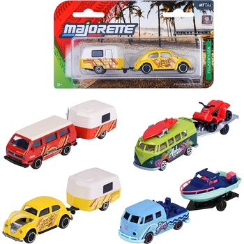 Majorette Количка с ремарке Majorette - Volkswagen, 1: 64, 13 cm, асортимент (8504102000)