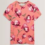 Ted Baker Тениска с щампа Ted Baker Ted Baker All Over Print Tee - Coral