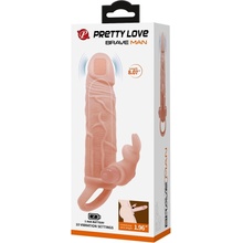 Pretty Love Brave Man - návlek na penis s vibráciami + 5cm