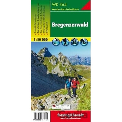 Bregenzerwald turistická mapa 1:50 00 WK 364