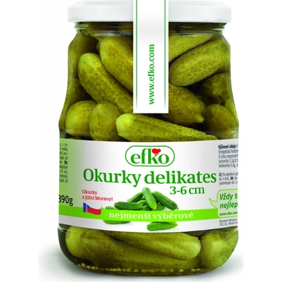 Efko Nakládané okurky delikates 3-6cm - 670g – Hledejceny.cz