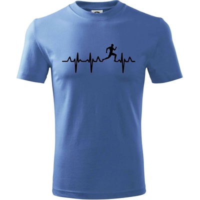 EKG bežec muž tričko detské svetlomodrá