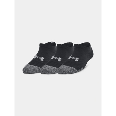 Under Armour Heatgear 3pk No Show Yth-WHT