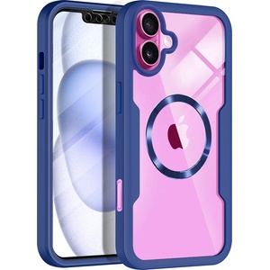Techsuit Калъф за iPhone 16 Plus + калъф - ColorVerse 360 MagSafe MagSafe Series - син