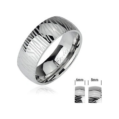 Šperky eshop ocelový prsten vzor zebra B3.1