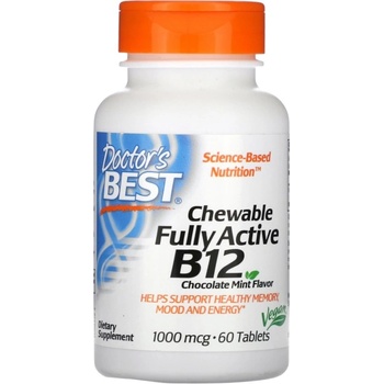Image 1 of Doctor's Best BEST Chewable FullyActive B12 / Methylcobalamin 1000 mcg [60 Дъвчащи таблетки]