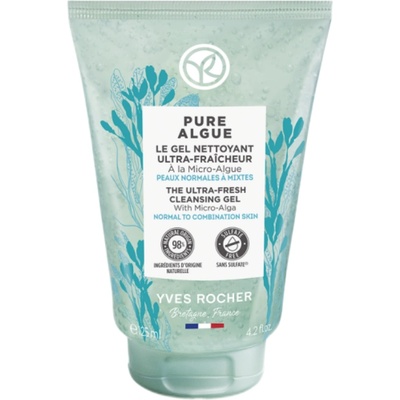 Yves Rocher Pure Algue Ultra Fresh Измиващ Гел Почистващ гел дамски 125ml