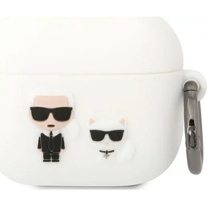 Karl Lagerfeld бял силиконов калъф за AirPods 3 Karl & Choupette (KLACA3SILKCW)