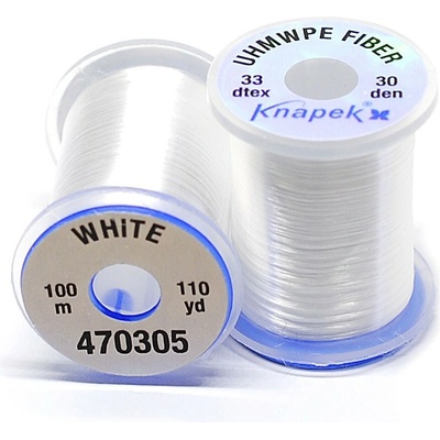 Vázací nit • UHMWPE FIBER LINE • 100m - Tloušťka 30D, Barva Bílá