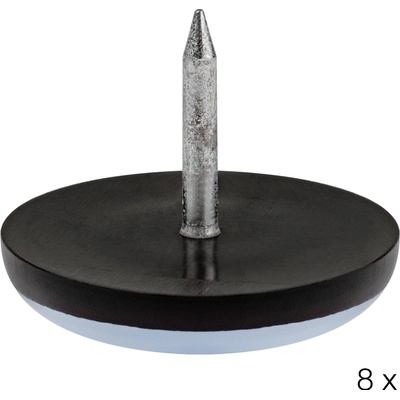 Walteco PTFE klzák s klincom, priemer 25mm, svetlosivý, 8 ks , 50564