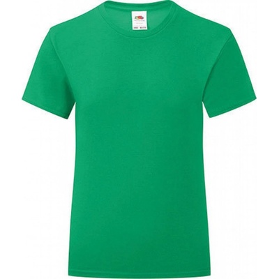 Fruit Of The Loom slimfit tričko Iconic 150 g m zelená výrazná