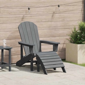 vidaXL Стол Adirondack Светлосиво HDPE (42006632)