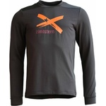 Zimtstern Мъжка фланелка с дълъг ръкав за колоездене Zimtstern Crewz Shirt L/S Fleece jumper - Pirate Black (005-3987-0212)