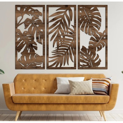 Karls DESIGN Drevený obraz na stenu - Tropic - 74x34