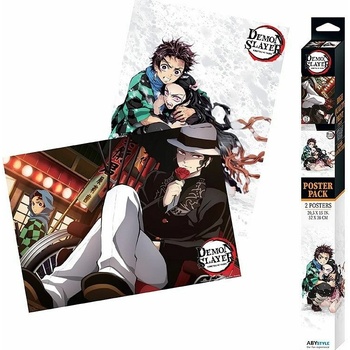 ABYstyle Súprava plagátov Demon Slayer - Muzan, Tanjiro & Nezuko