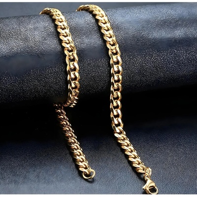 HARAHU Мъжка верижка ma-34277 - Златна kp34277 (ma-34277)